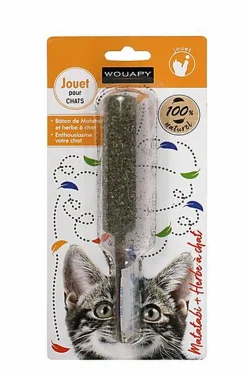 Wouapy - Jouet Longue Sucette avec Herbe à Chat et Matatabi pour Chat