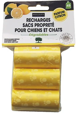 Wouapy - Recharge Sacs Propreté Parfumee x3 - Citron