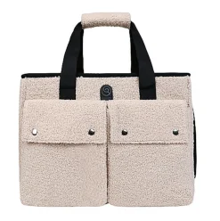 Wouapy - Sac Baroudeur Ecru pour Chiens - 40x21x30cm