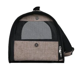 Wouapy - Sac de Transport Pliable Beige pour Chien - 40x24x25cm