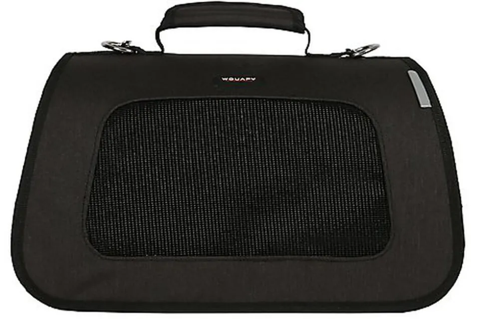 Wouapy - Sac de Transport Pliable Noir pour Chiens - 40x24x25cm