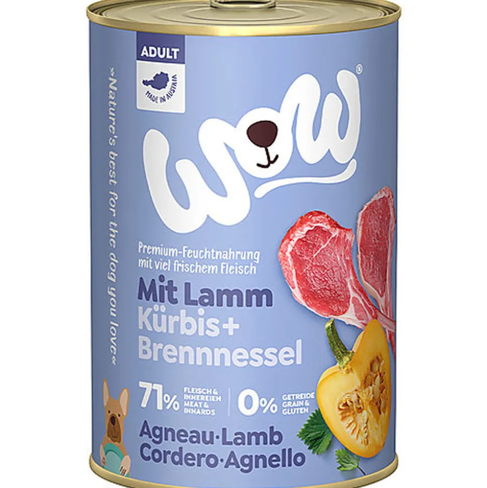 Wow - Repas Complet Naturel à l'Agneau pour Chien Adultes