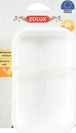 Zolux - Baignoire Intérieur en Plastique pour Oiseaux - Blanc