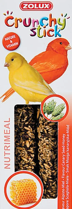 Zolux - Friandises Crunchy Stick Alpiste et Miel pour Canaris - 85g