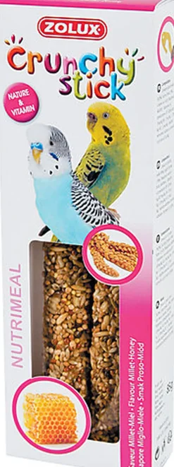 Zolux - Friandises Crunchy Stick Millet et Miel pour Perruches - 85g
