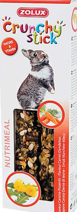 Zolux - Friandises Crunchy Stick Carotte et Pissenlit pour Lapin - 115g
