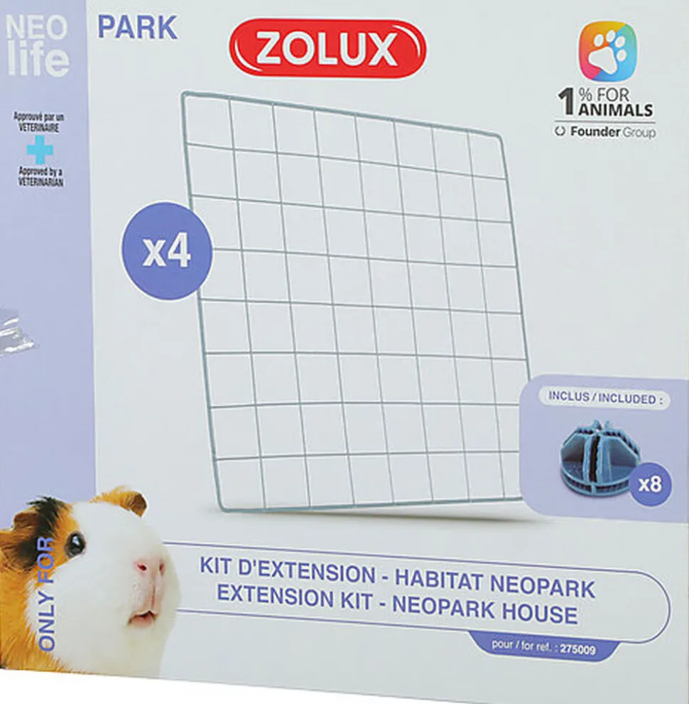 Zolux - KIT 4 GRILLE EXTENSION HABITAT COCHON D'INDE NEOLIFE