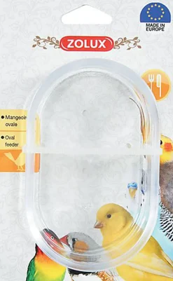 Zolux - Mangeoire Ovale Transparente pour Oiseaux