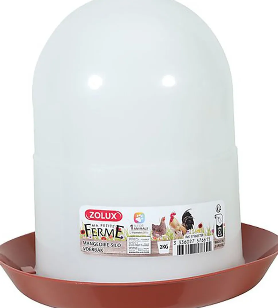 Zolux - Mangeoire Silo Terra pour Basse Cour - 2Kg