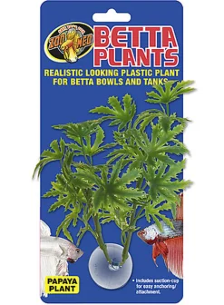 Zoomed - Plante artificielle avec ventouse pour aquarium - Papaya