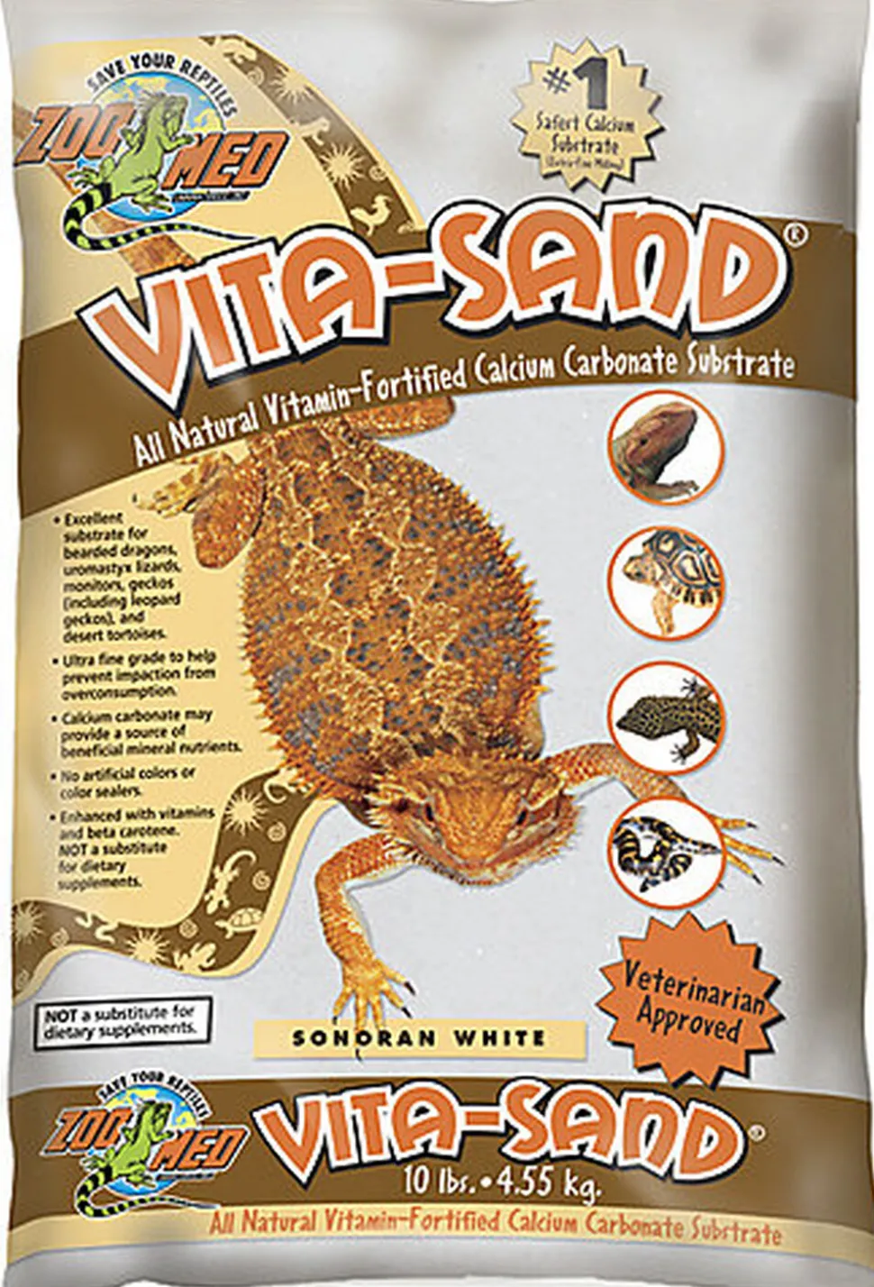 Zoomed - Sable Vita-Sand Blanc pour Reptiles - 4,5Kg