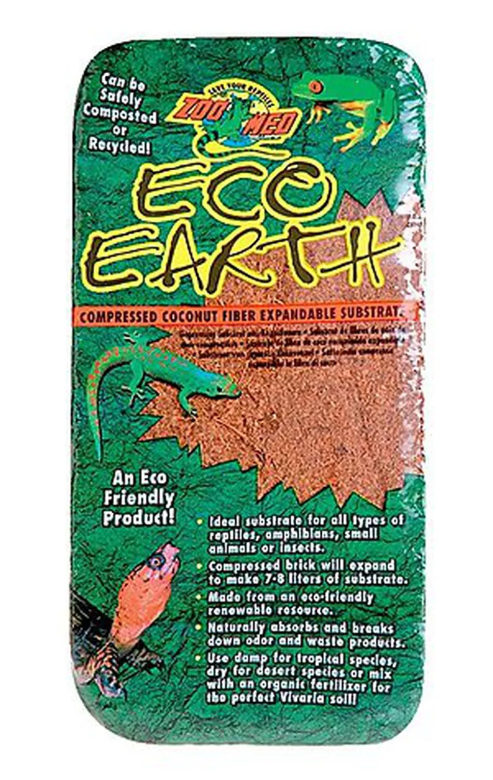 Zoomed - Substrat Naturel Fibre de Coco Compressée pour Terrarium