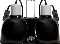 Zoomed - Support de Lampe Double Mini Dôme Profond Mini Combo Deep Dome LF-19E pour Terrarium - 2x100W