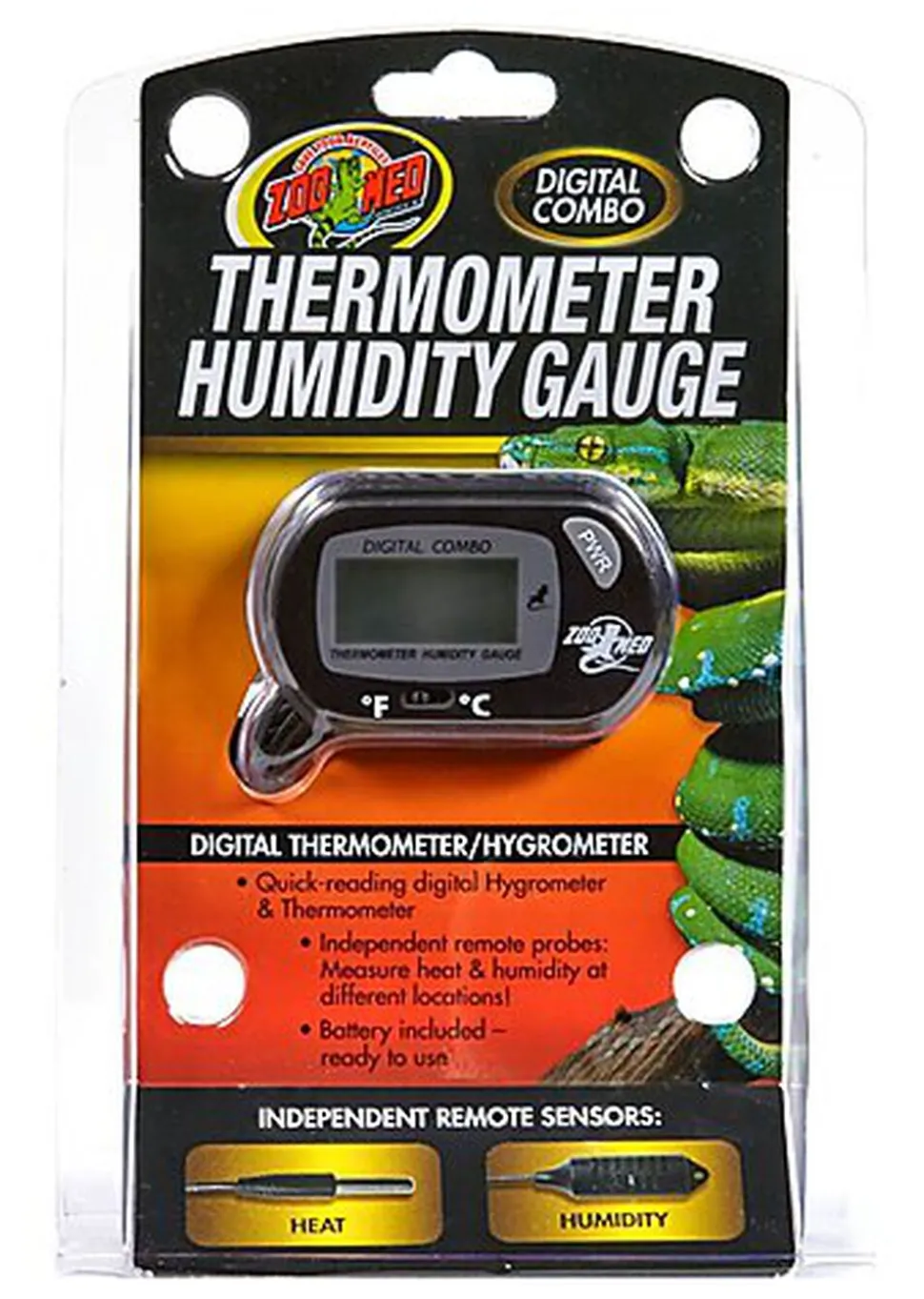 Zoomed - Thermomètre Numérique Digital Combo pour Terrarium